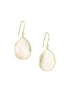 Ippolita Polished Rock Candy 18k Yellow Gold & Brown Shell Teardrop Earrings