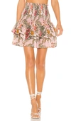 Rebecca Minkoff Amari Skirt In Peach Whip Multi