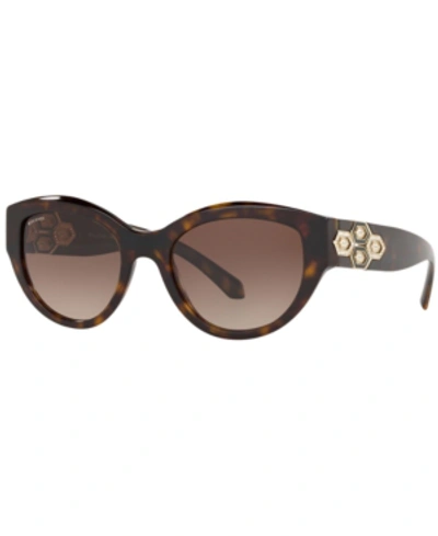 Bvlgari Crystal-embellished Square-frame Sunglasses In Brown