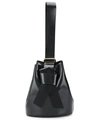 Acne Studios Musubi Knotted Patent-leather Shoulder Bag In Black