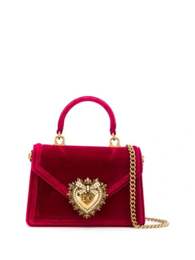 Dolce & Gabbana Love Heart Cross Body Bag In Red