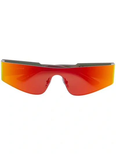 Balenciaga Holographic Sunglasses In Orange