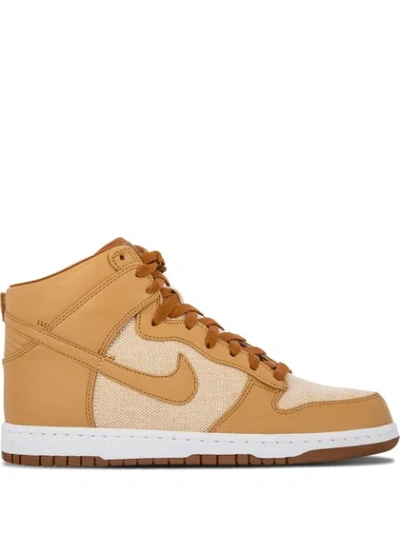 Nike Dunk Prm Hi Sp Sneakers In Natural/underbrush-acorn
