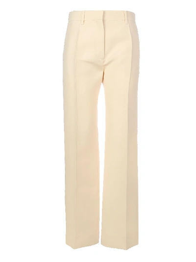 Valentino Viscose Pants With Straight Leg/dritto In Beige