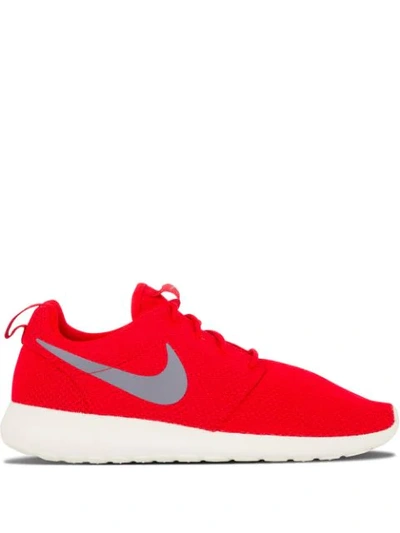 Nike Roshe Run Sneakers In Red