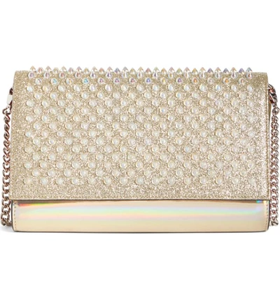 Christian Louboutin Mini Paloma Studded Clutch - Ivory