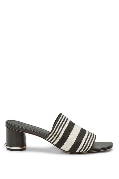 Rebecca Minkoff Aceline Slide Sandal In Black/white