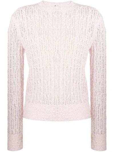 Thom Browne 4-bar Open Stitch Light Pink Pullover