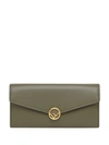 Fendi F Is  Continental Wallet In Green