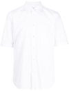 Alexander Mcqueen Brad Slim-fit Button-down Collar Stretch Cotton-blend Poplin Shirt In White