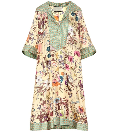 Gucci Floral Silk-twill Kaftan In Multicoloured