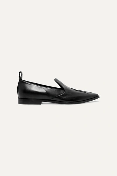 Dries Van Noten Flat Slip-on Leather Loafers In Black