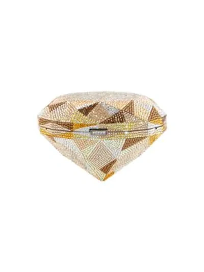 Judith Leiber Diamond Canary Crystal Clutch Bag In Champagne