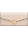 Fendi Continental Wallet In Gold Tone,pink