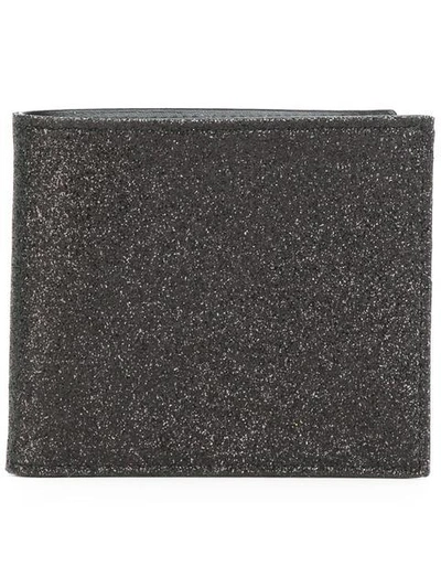 Maison Margiela Glitter Calf Leather Bi-fold Wallet In Na