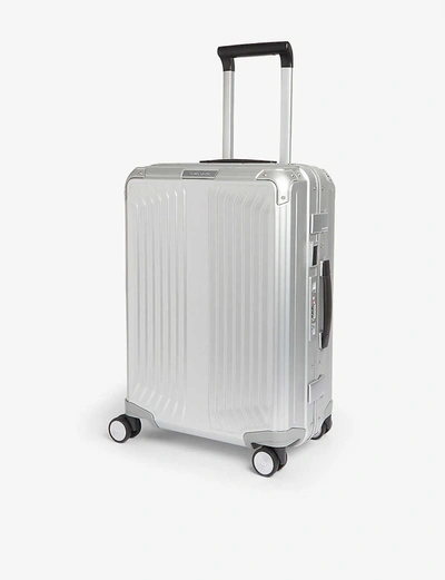 Samsonite Lite-box Alu Spinner Four-wheel Suitcase 55cm In Aluminium