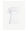 Calvin Klein Logo-print Cotton-jersey T-shirt In B White Barbados Cherry