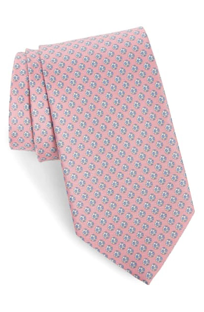 Ferragamo Soccer Ball Print Silk Classic Tie In F. Rosa