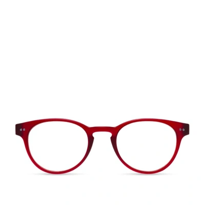 Look Optic Abbey Round Blue Light Glasses, 47mm In Red