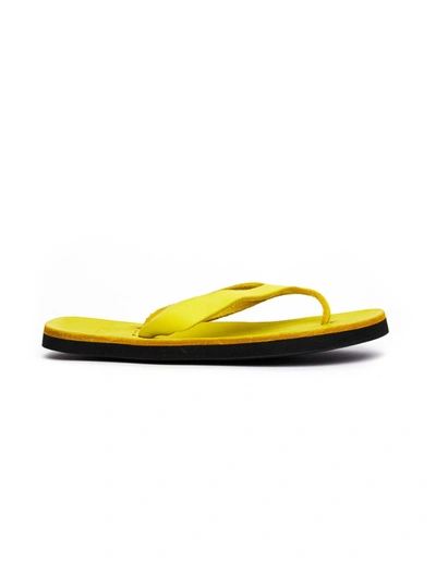 Guidi Yellow Leather Flip Flpos