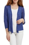 Nic And Zoe Nic+zoe Petites Four-way Cardigan In Washed Cobalt