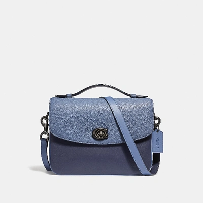 Coach Cassie Leather Crossbody Bag In Washed Chambray/pewter