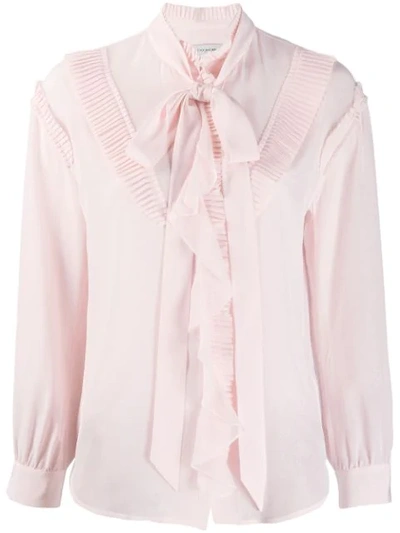 Coach Glam Rock Prairie Top With Ruffles In Pink