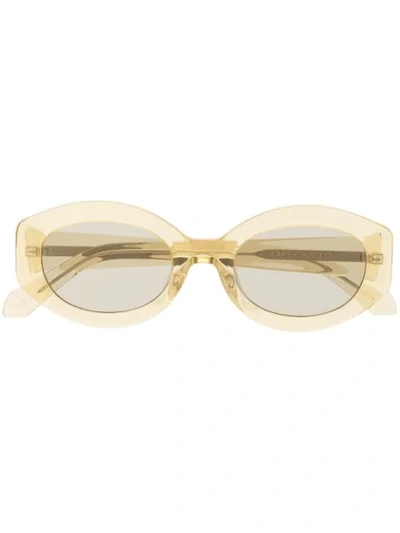 Karen Walker Bishop 49mm Cat Eye Sunglasses - Crystal Sunray In Gold