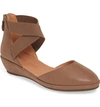 Gentle Souls By Kenneth Cole 'noa' Elastic Strap D'orsay Sandal In Chestnut Nubuck Leather