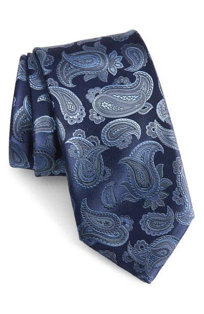 Brioni Men's Paisley Silk Tie In Blue