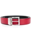 Prada Reversible Red & Black Double Belt