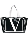 Valentino Garavani Vlogo Beach Tote In Black