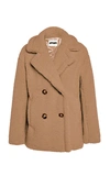 Apparis Kenya Faux Shearling Short Coat In Neutral