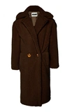 Apparis Daryna Faux Shearling Coat In Brown