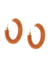 Jacquemus Les Creoles Brila Hoop Earrings In Orange