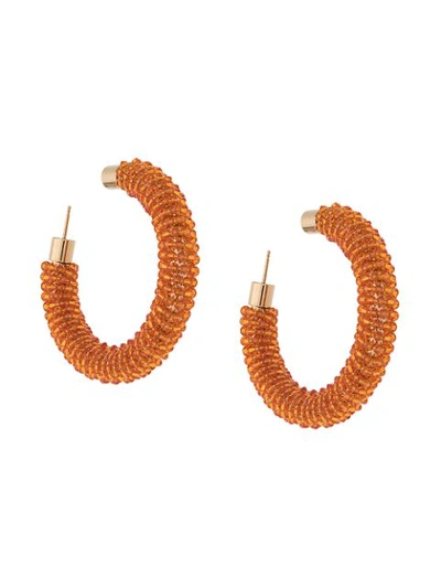 Jacquemus Les Creoles Brila Hoop Earrings In Orange