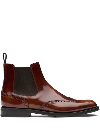 Church's Ketsby Glossed-leather Chelsea Boots In Brown