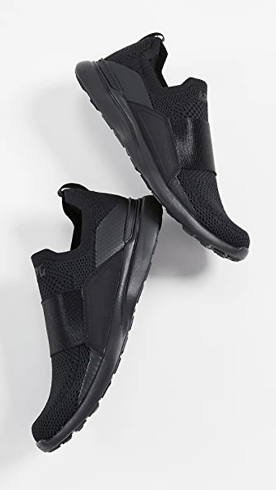 Apl Athletic Propulsion Labs Techloom Bliss Mesh And Neoprene Slip-on Sneakers In Black