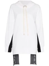 Stella Mccartney Logo Stripe Hoodie In White