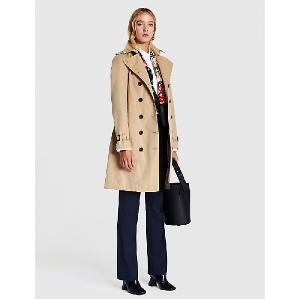 burberry sandringham long trench coat