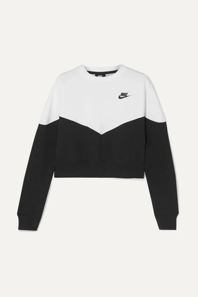 Nike Plus Size Sportswear Heritage Cropped Fleece Sweatshirt In Black |  ModeSens