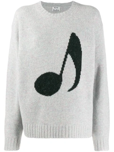 Acne Studios Music Note Sweater - Grey