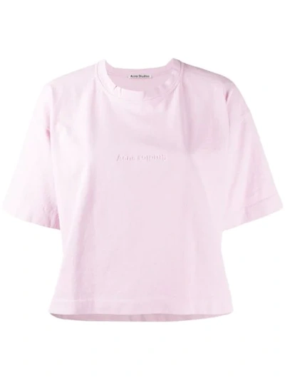 Acne Studios Cylea Emboss T-shirt - Pink In Pink