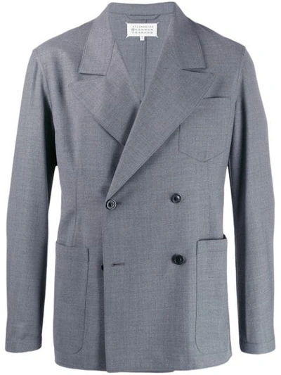 Maison Margiela Double-breasted Blazer In Grey