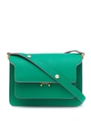 Marni Trunk Medium Shoulder Bag In Green