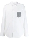 Maison Margiela Striped-pocket Shirt In White