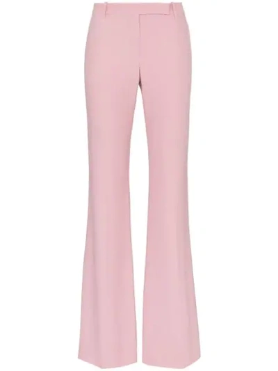 Alexander Mcqueen Flared Trousers In Pink