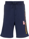 Polo Ralph Lauren Logo Print Track Shorts In Blue