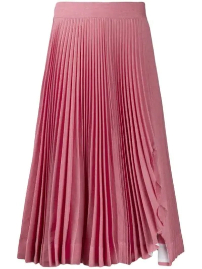Calvin Klein 205w39nyc Pleated Midi Skirt In Pink