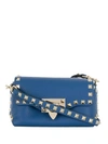 Valentino Garavani Rockstud Crossbody Bag In Blue